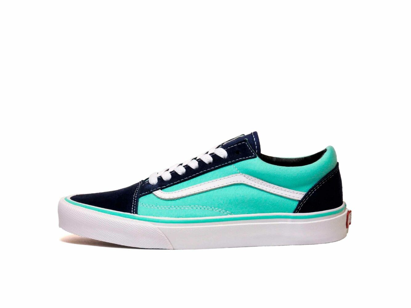 vans old skool green blue white купить