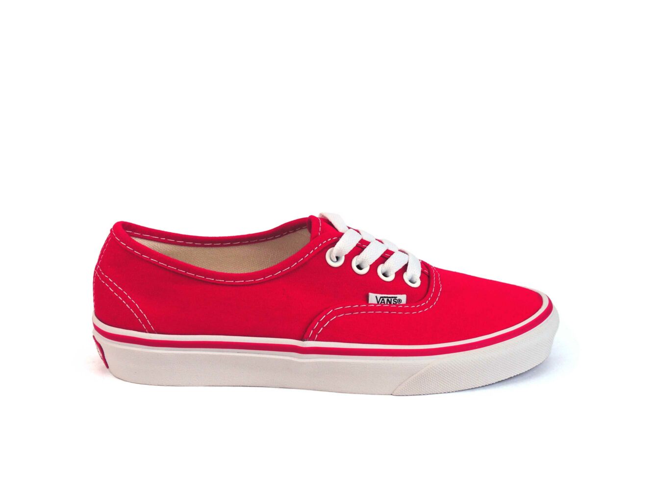 vans authentic red white sole купить