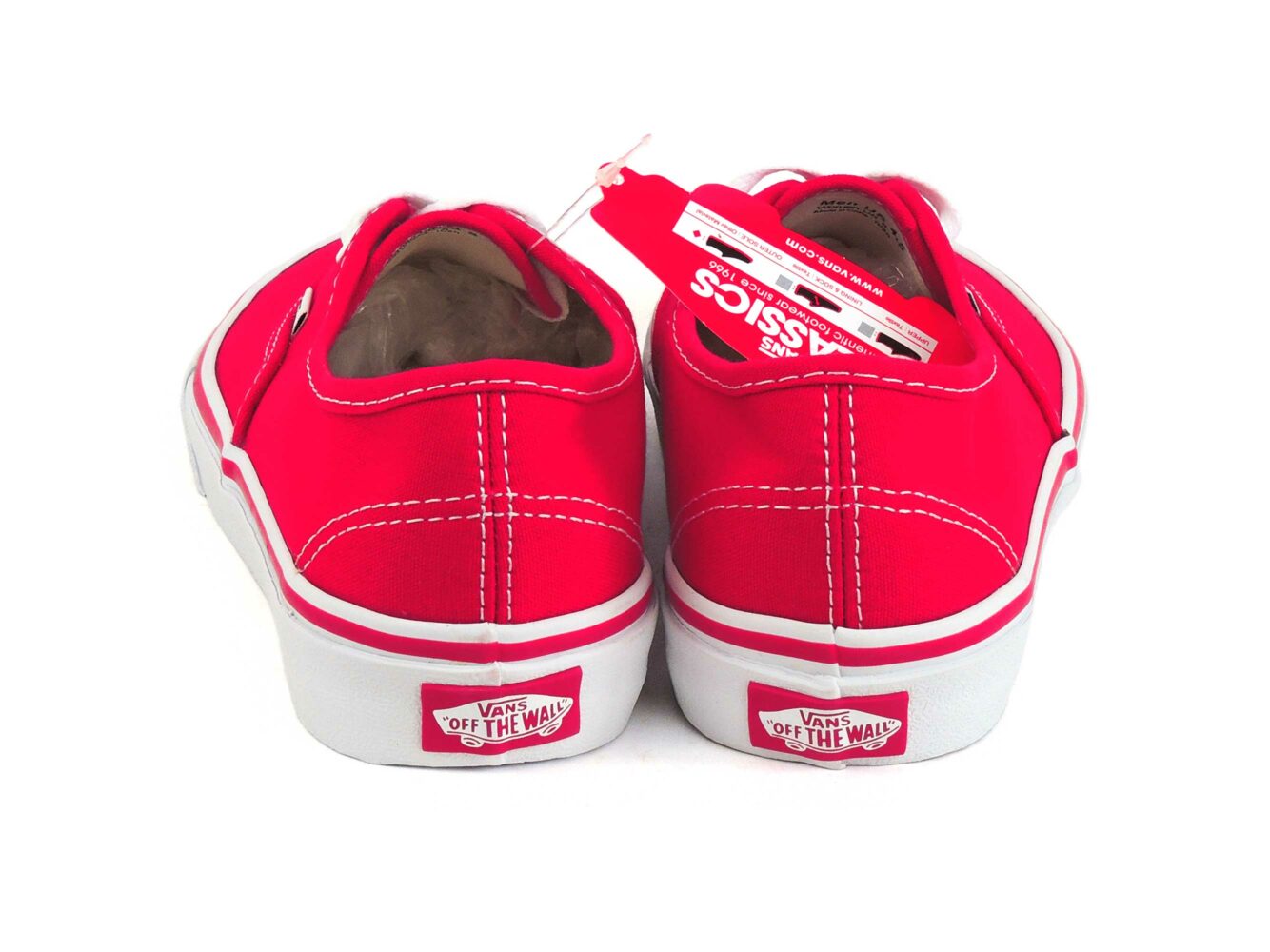 vans authentic red white vans