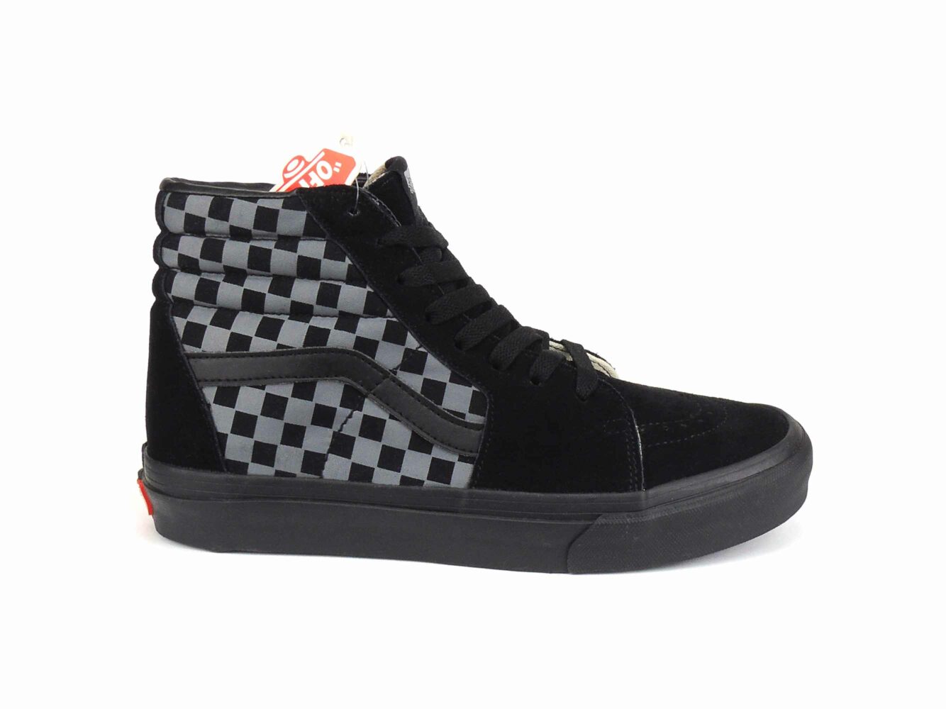 vans Sk8-Hi checkerboard grey black купить