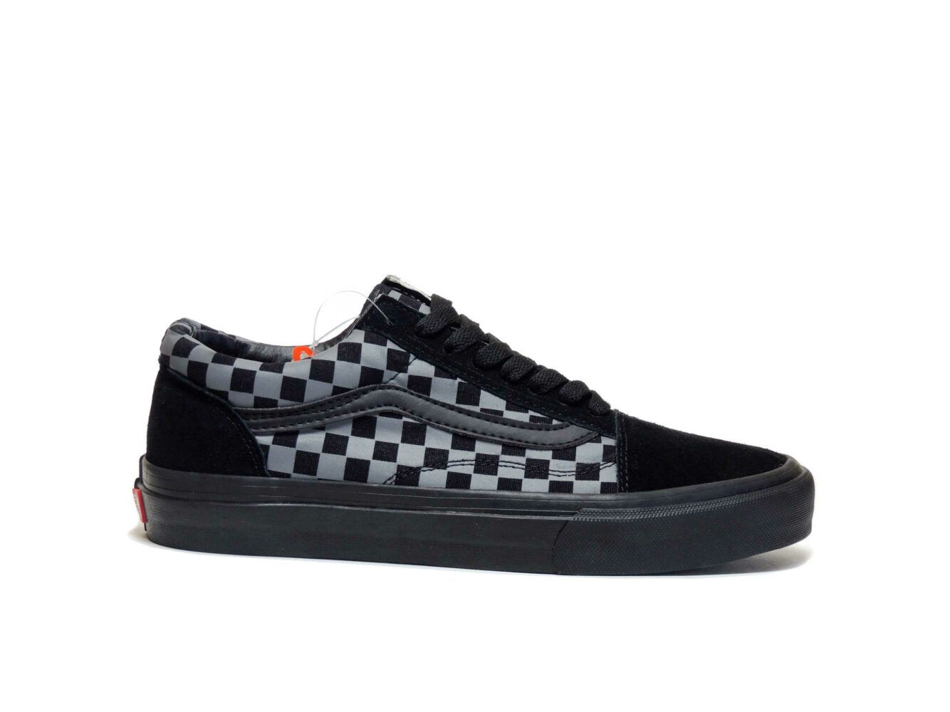 vans old skool checkerboard black grey купить