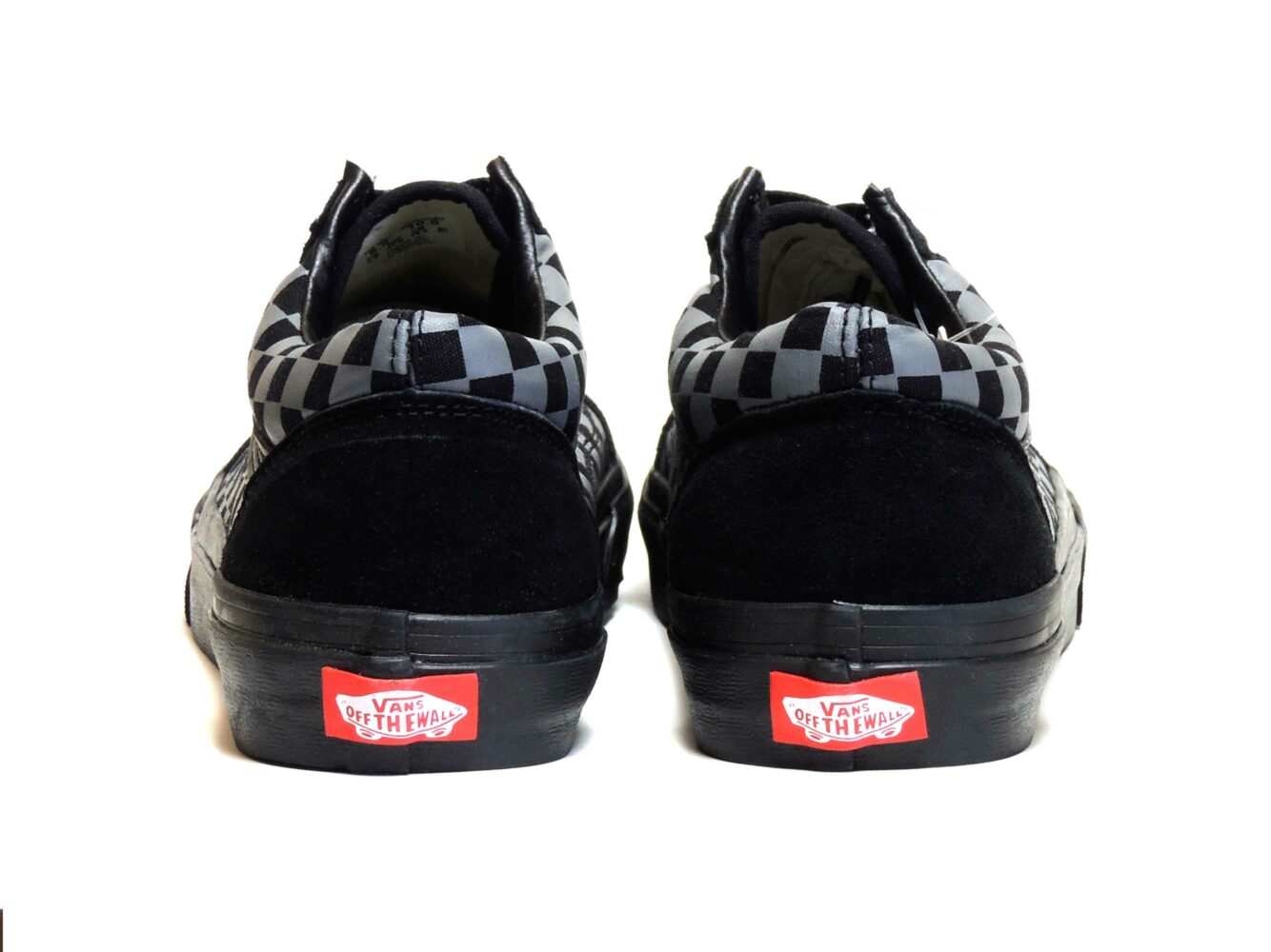 vans old skool checkerboard black grey купить