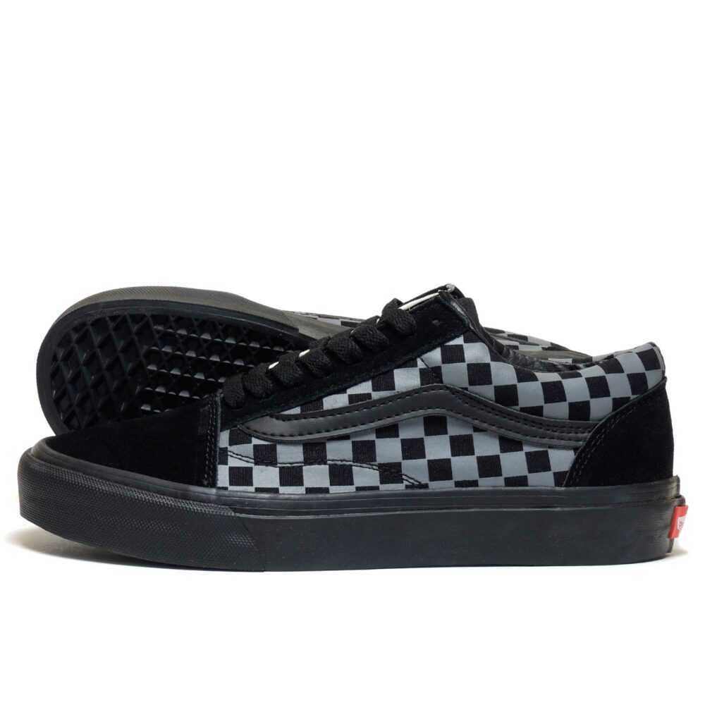 vans old skool checkerboard black grey купить