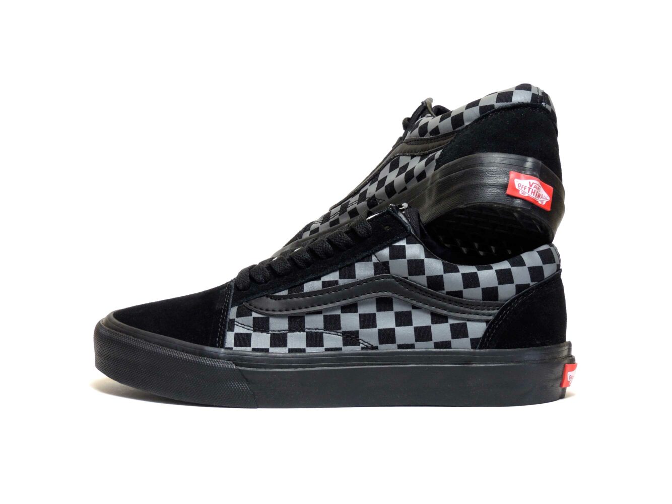 vans old skool checkerboard black grey купить