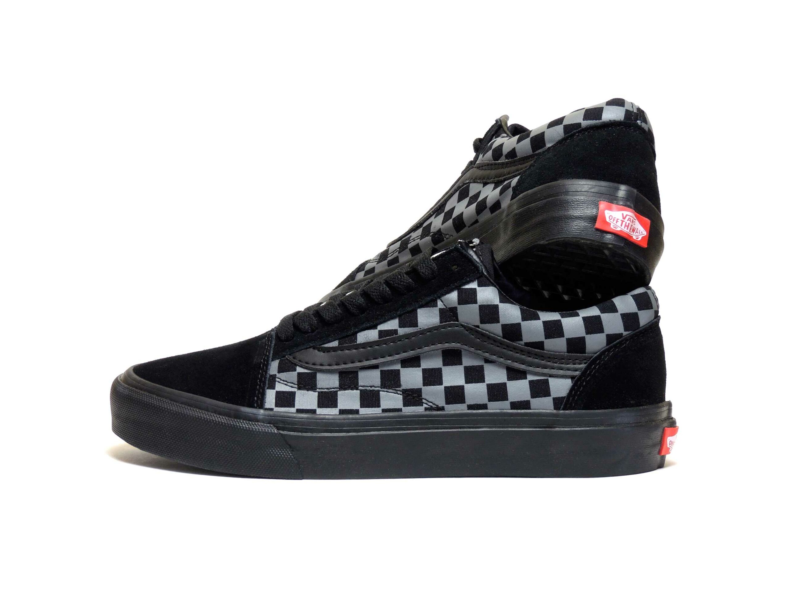 vans old skool checkerboard black grey • кеды vans