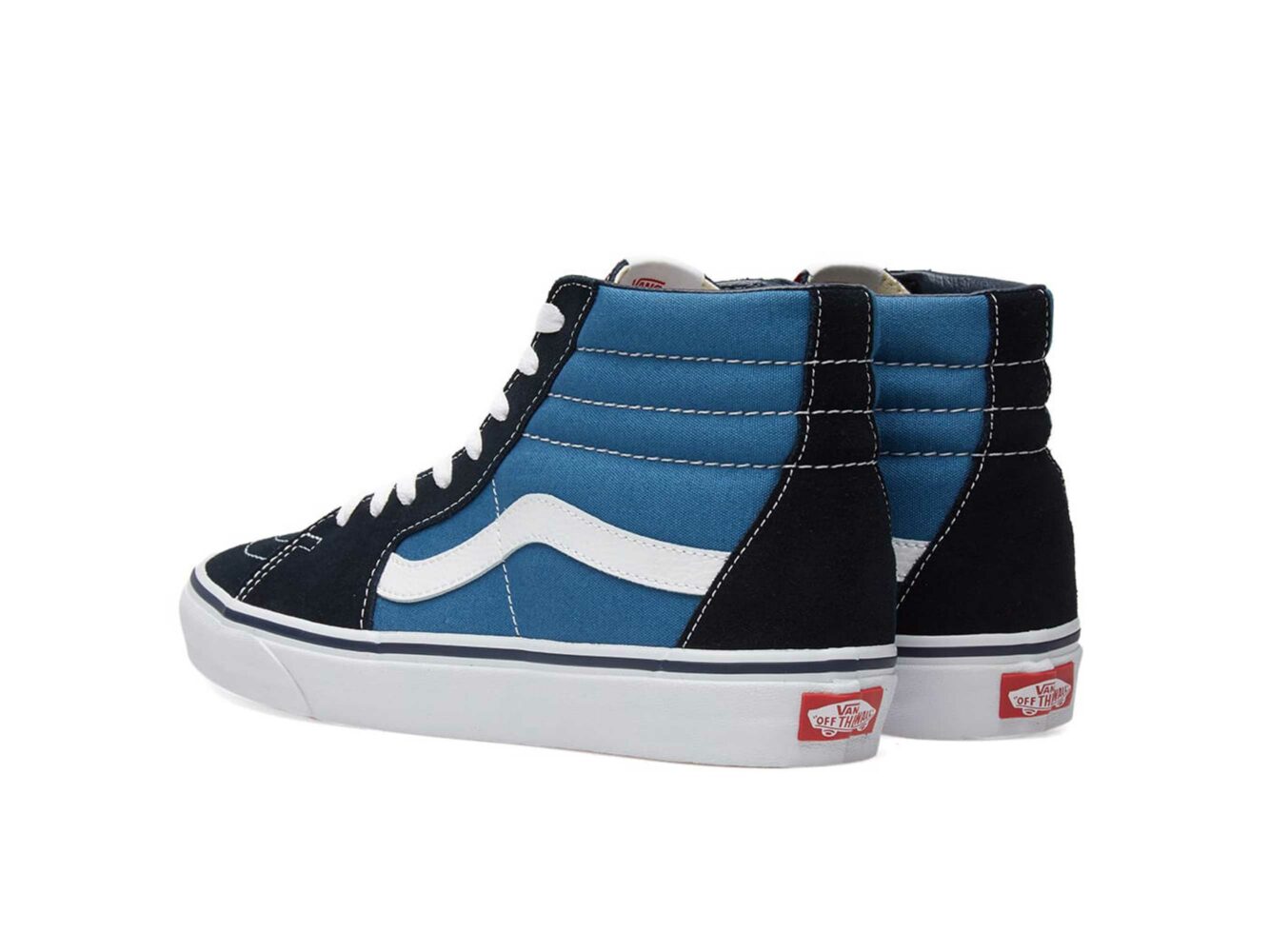 vans sk8-hi navy blue white sole купить