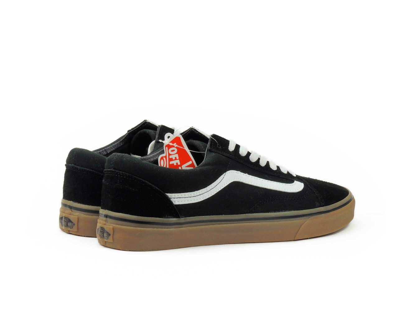 vans old skool black white gum купить