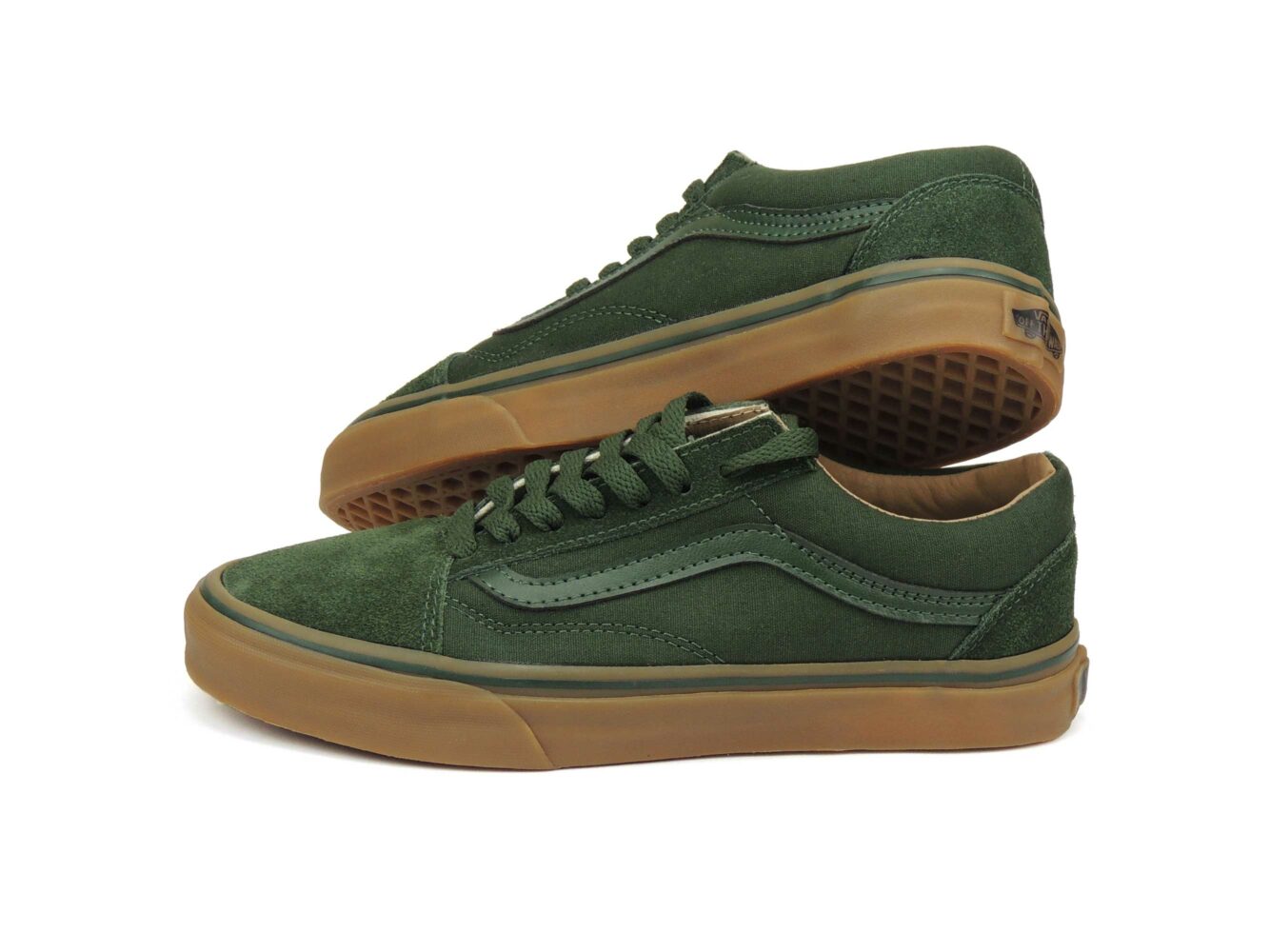 vans old skool green brown sole купить