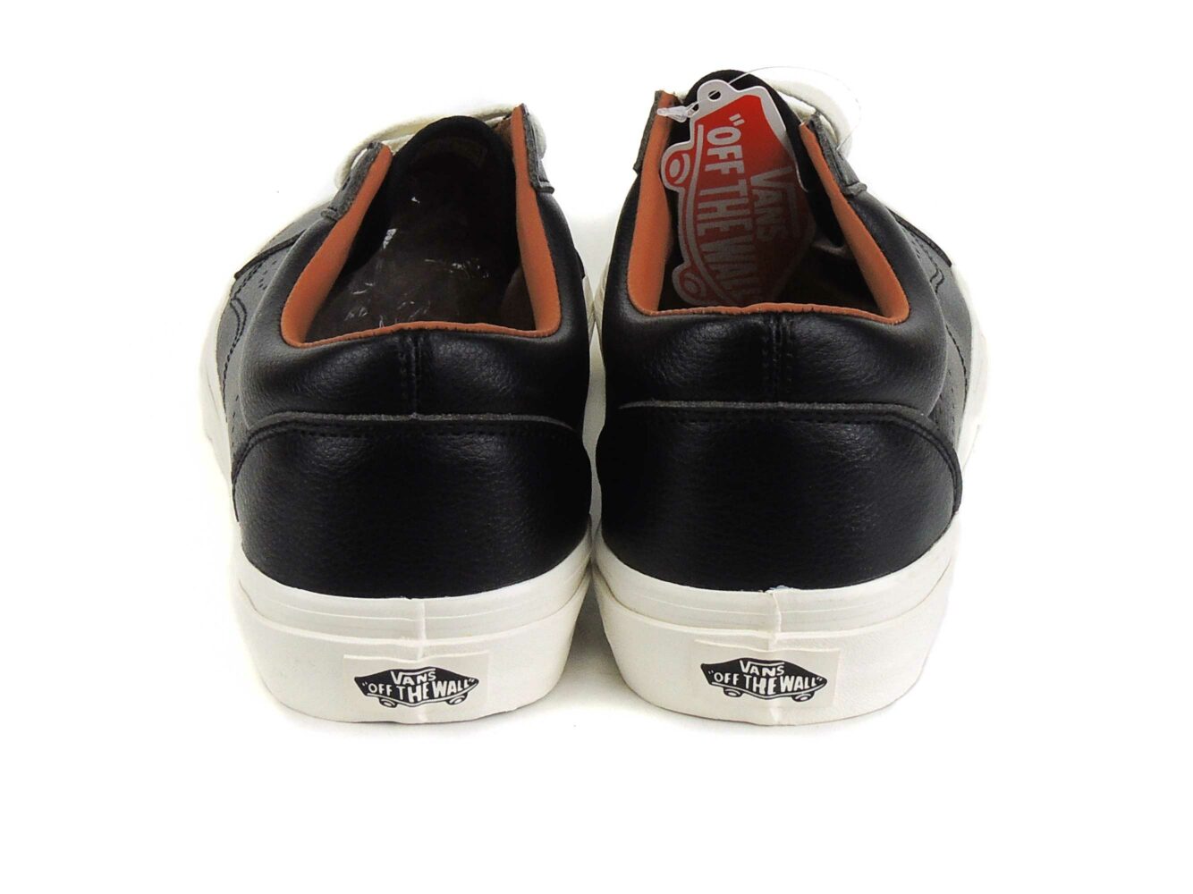 vans old skool black white leather купить