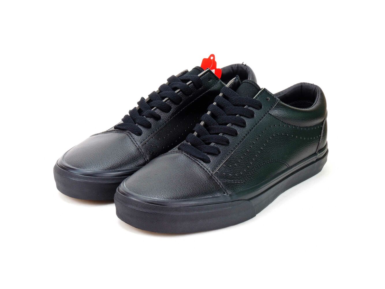 vans old skool all black leather купить