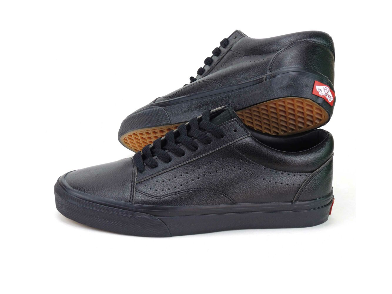 vans old skool all black leather купить