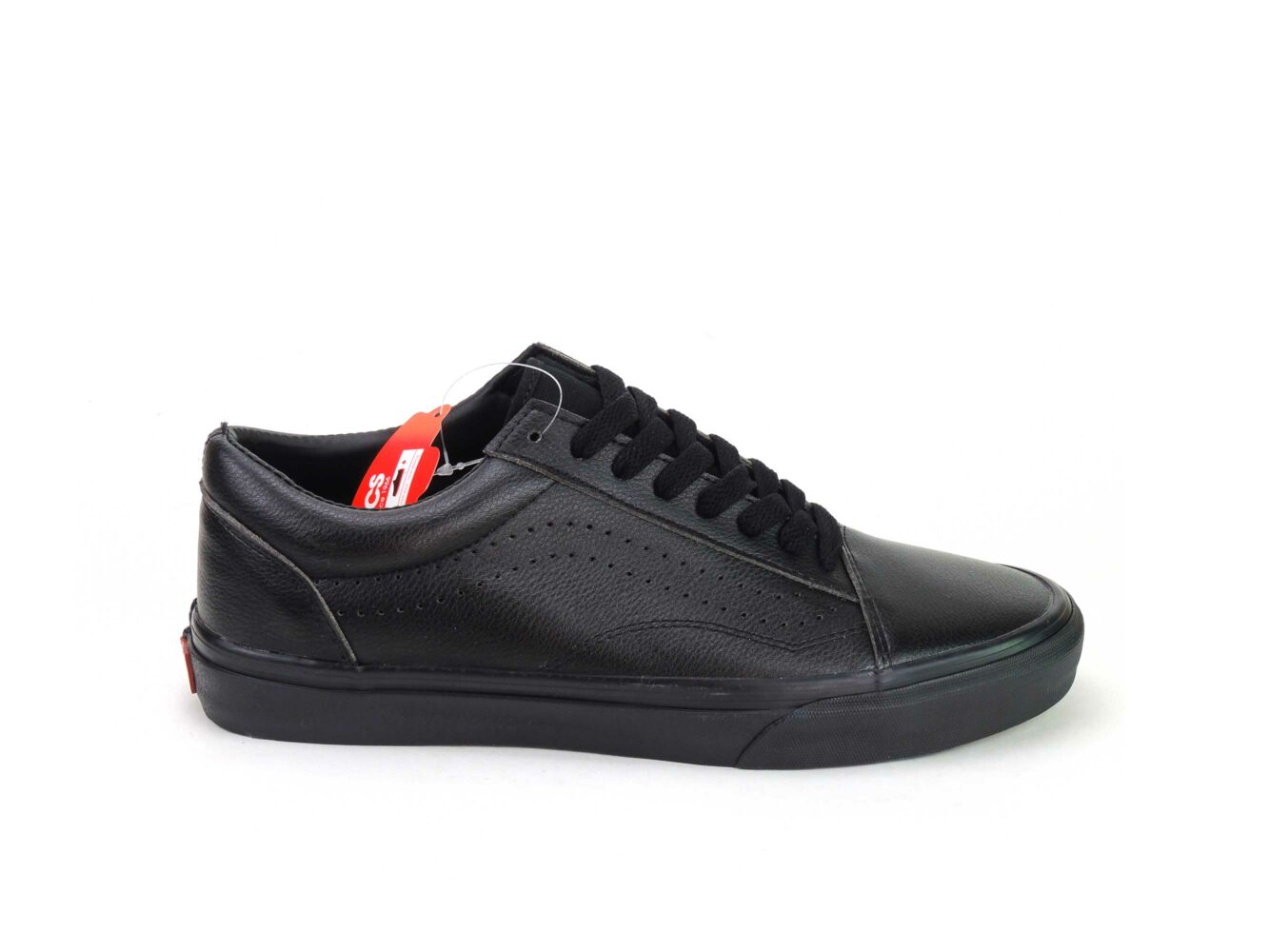 vans old skool all black leather купить