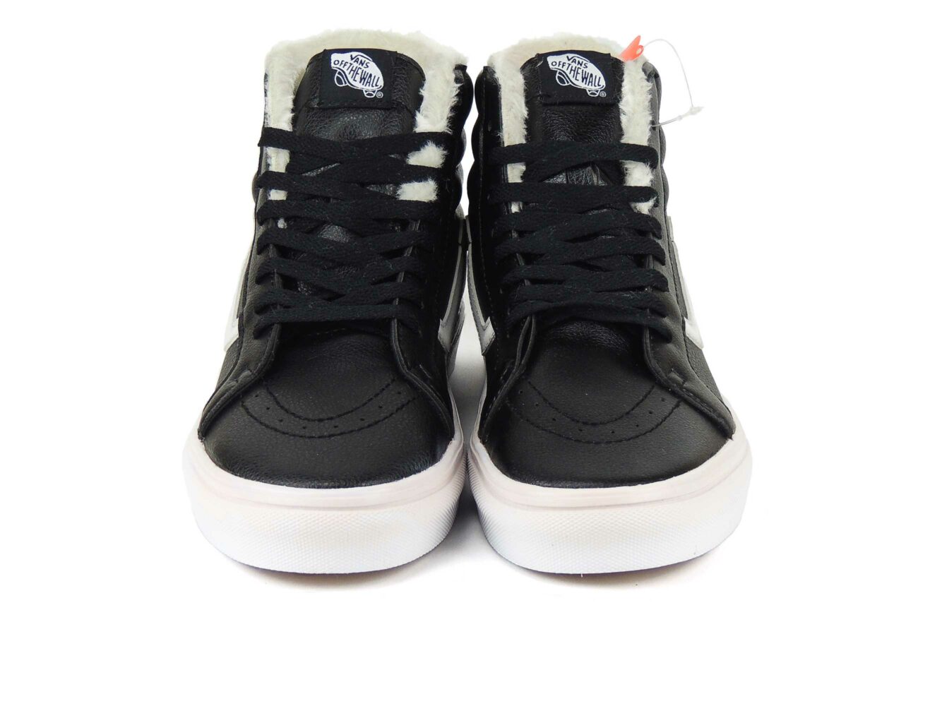 vans sk8 hi lether black white winte