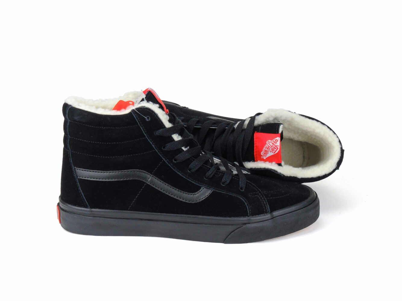 vans sk8-hi all black winter купить