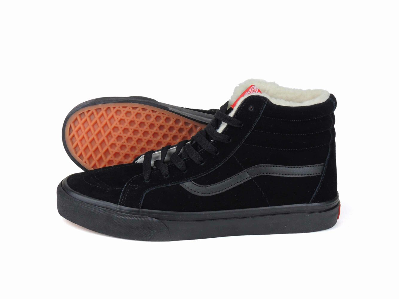 vans sk8-hi all black winter купить