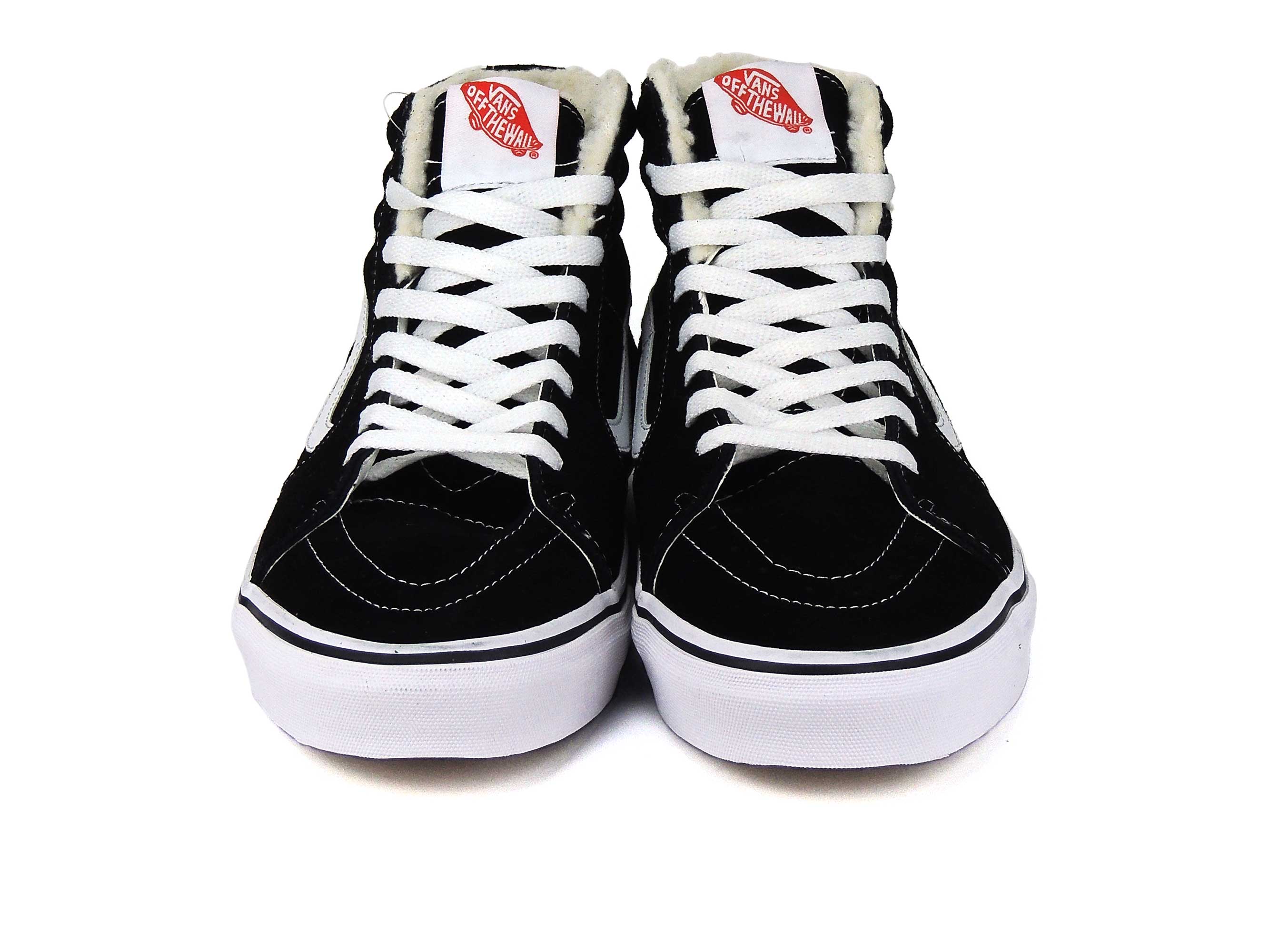 vans sk8 hi black white winter Vans