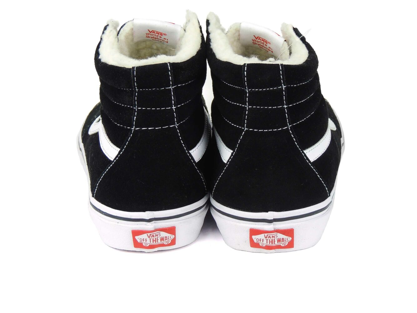 vans sk8-hi black white winter купить