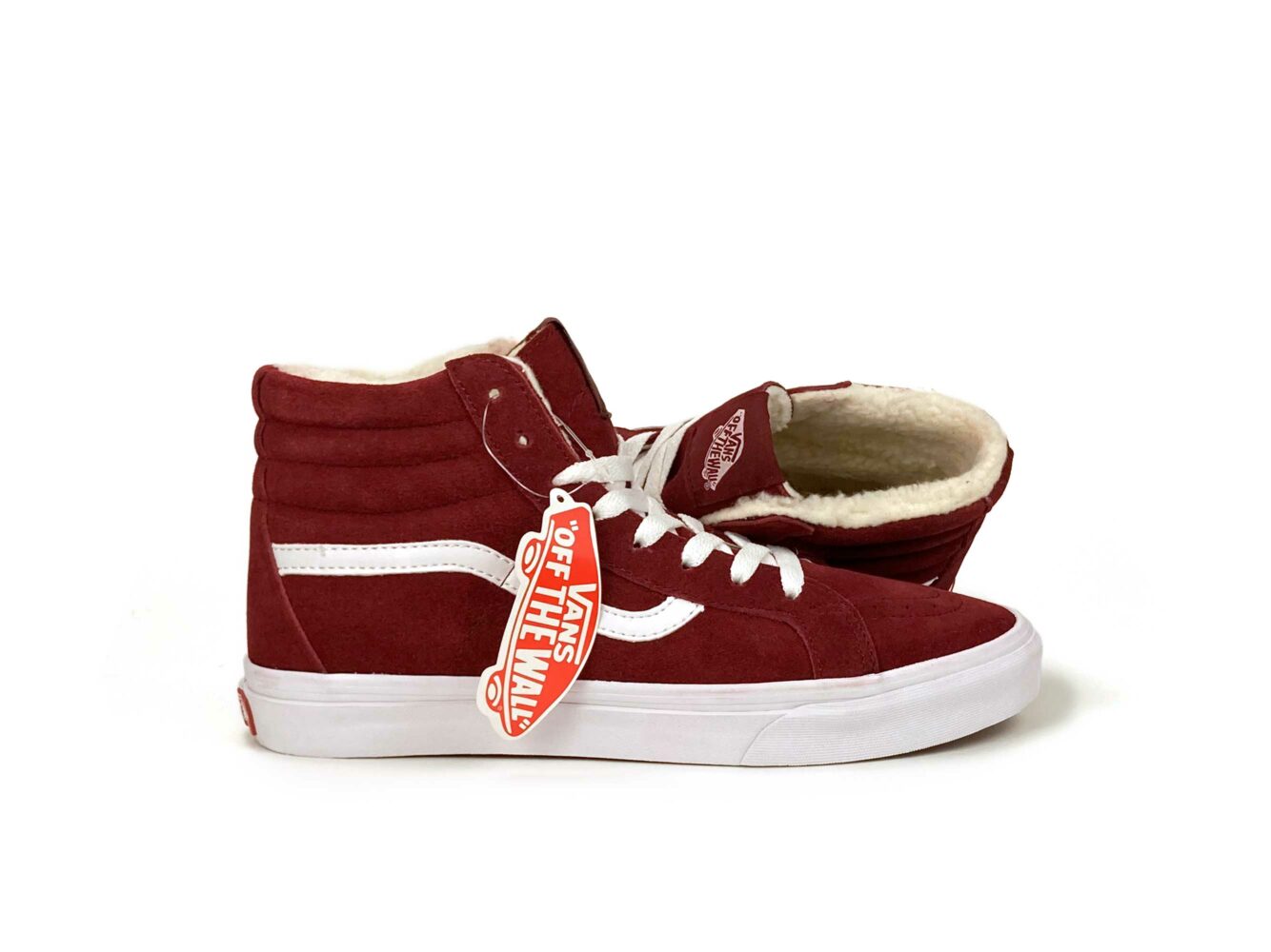 vans Sk8-Hi red wine winter купить