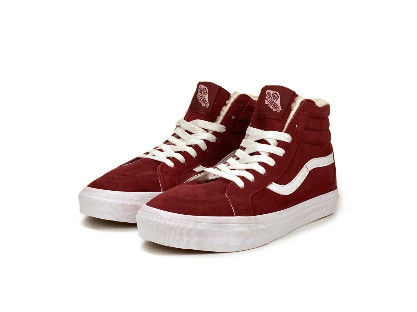 vans Sk8-Hi red wine winter купить