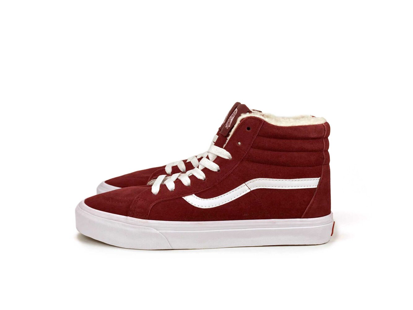 vans Sk8-Hi red wine winter купить