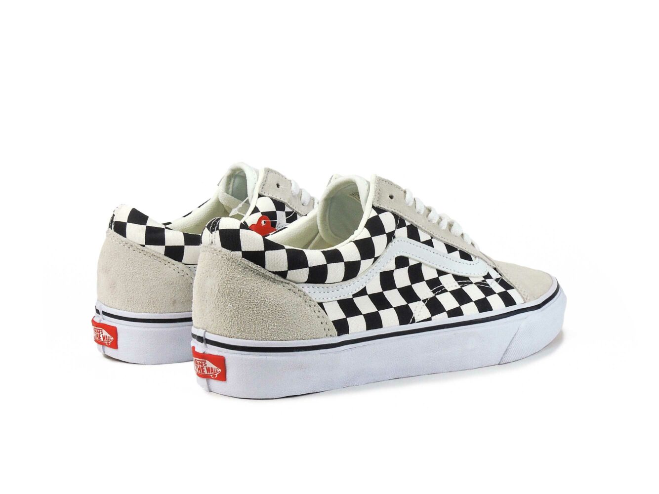 vans old skool beige white checkerboard vans