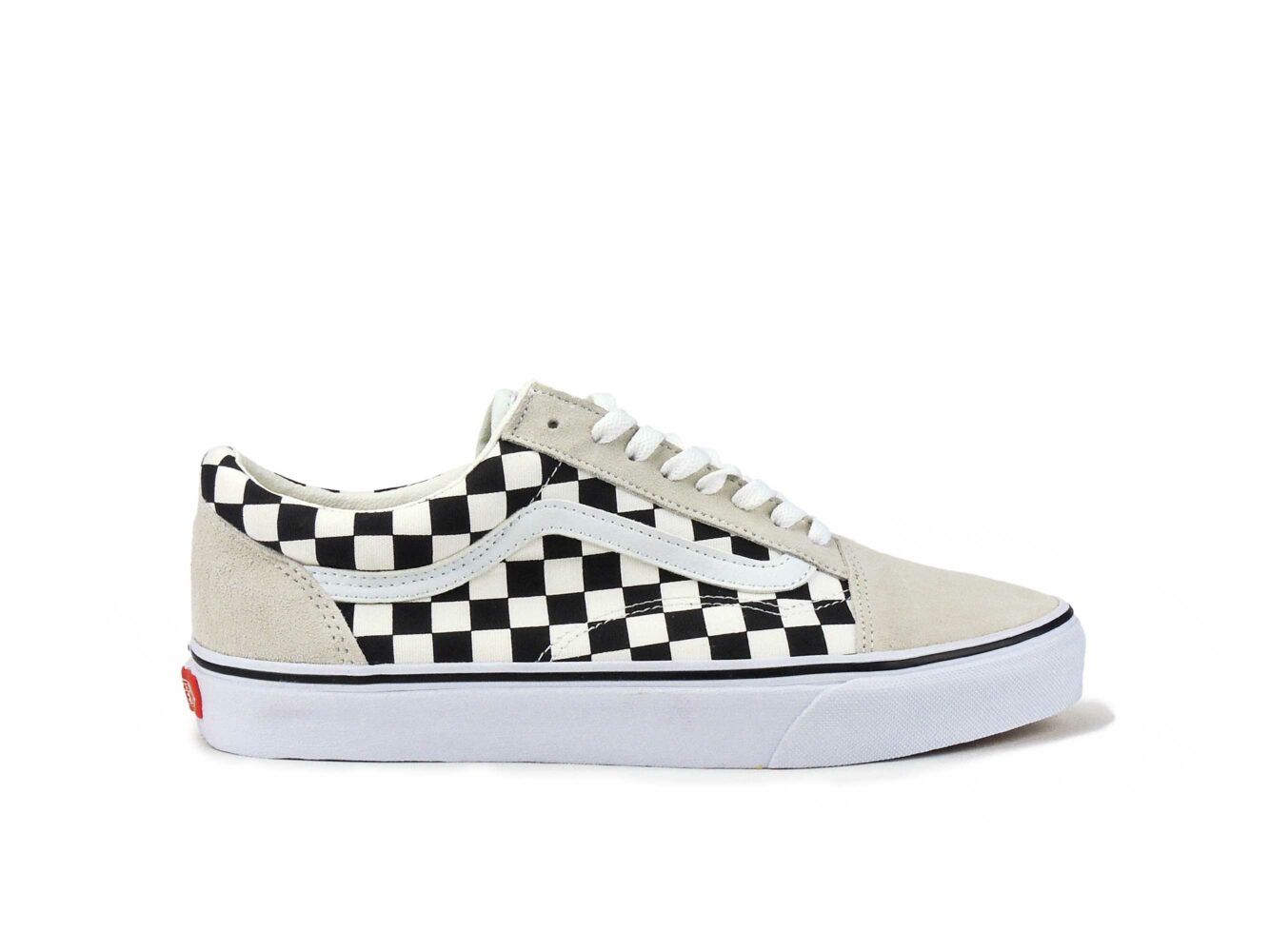 vans old skool beige white checkerboard купить